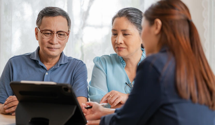 Brokers are offering insurance contracts to older couples.