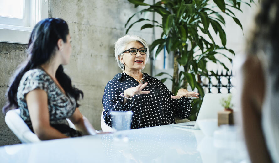 woman having a conference