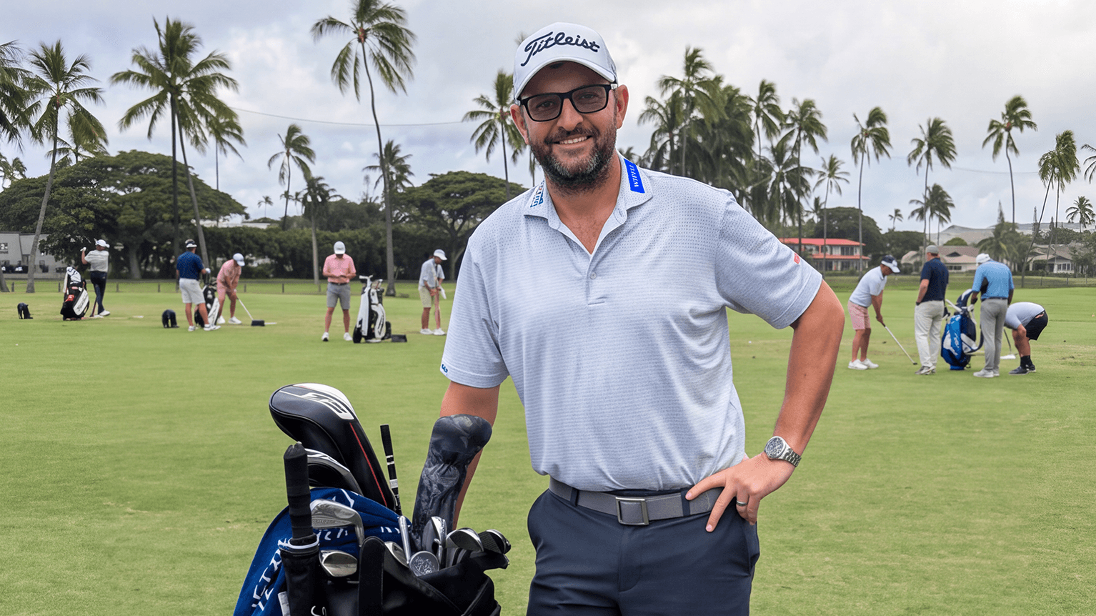 Andrew Sanders at a golf event